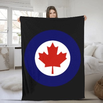 Discover Canadian Air Force Current Emblem Fleece Blankets