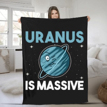 Discover Funny Uranus Planet Space Lover Fleece Blankets