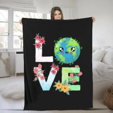 Discover Love Earth Day Save The Planet Earth Day Fleece Blankets