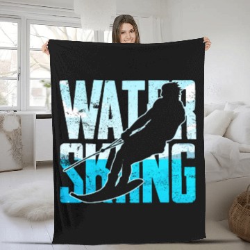 Discover Great Water Skiing Gift Water Skiing Water Skier Fleece Blankets