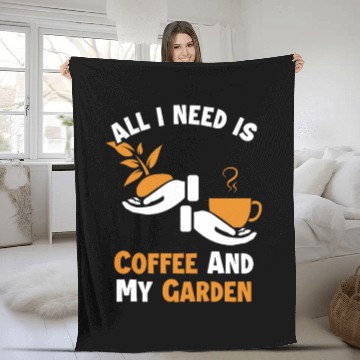 Discover Coffee and my Garden Gardener Horticulture Ideas Fleece Blankets