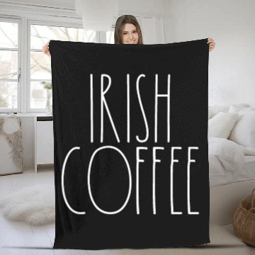 Discover Irish Coffee White Rae Dunn Inspired Minimalist Fleece Blankets