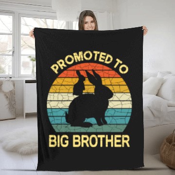 Discover Promoted to big brother bunny Gift, baby Rabbit Fleece Blankets