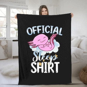 Discover Official Sleep Fleece Blankets Axolotl