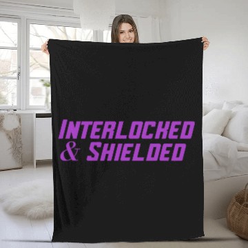 Discover INTERLOCKED & SHIELDED - PURPLE DESIGN Fleece Blankets