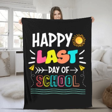 Discover Happy Last Day Of School Student Graduation Fleece Blankets