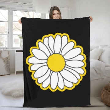 Discover yellow daisy flower Fleece Blankets