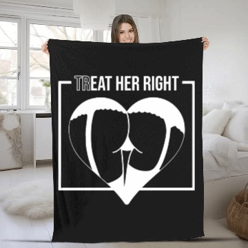 Discover treat her right Fleece Blankets