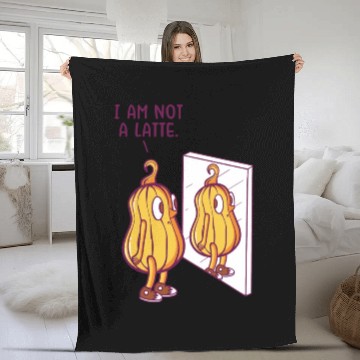 Discover Pumpkin Latte Lover Coffee Pumpkin Fleece Blankets
