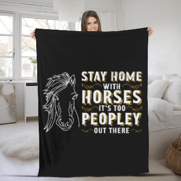 Discover Horse Riding Equestrian Horses Lover Pony Design Fleece Blankets