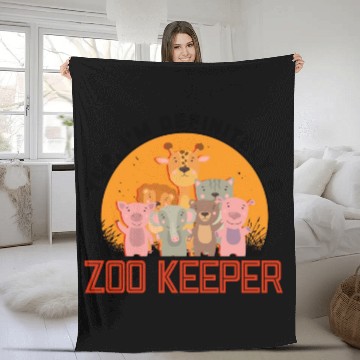 Discover Zookeeper Wildlife Zookeeping Nature Zoo Animal Fleece Blankets