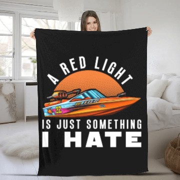 Discover Drag Boat Racing Racer Speed Boat Driver Fleece Blankets