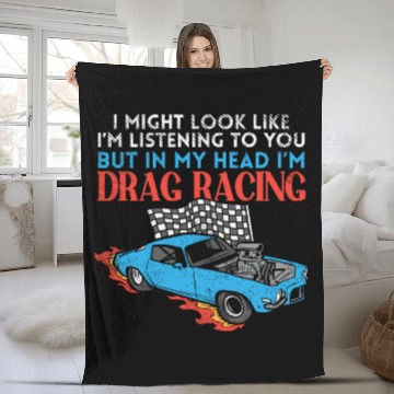 Discover Drag Racer Car Racing Sports Car Drifting Fleece Blankets