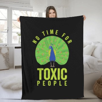 Discover Peacock Positivity Peacock Fan Toxic People Nature Fleece Blankets