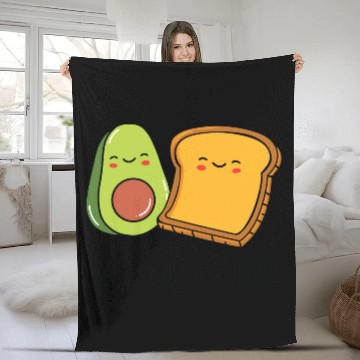 Discover Siblings Avocado Toast Combo Big Sister Brother Fleece Blankets