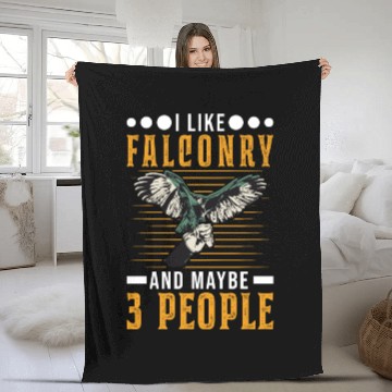 Discover I Like Falconry And Maybe 3 People Falcon Fleece Blankets