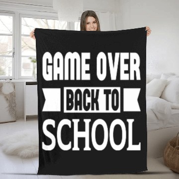 Discover Game Over Back To School Fleece Blankets