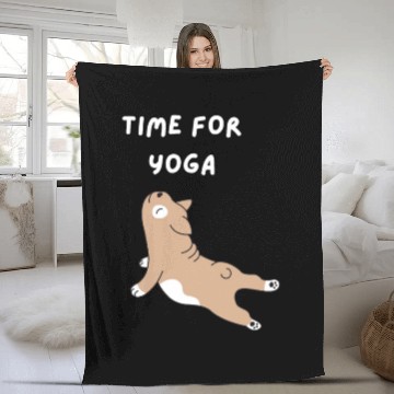 Discover Time For Yoga Fleece Blankets