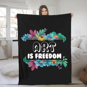 Discover Art Is Freedom World History Art Day April 15 Fleece Blankets
