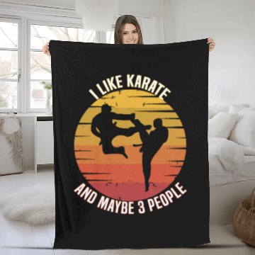Discover I like karate and maybe three people, karate Fleece Blankets
