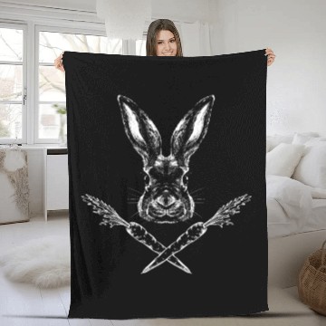 Discover Jolly Roger Easter Funny Bunny Apparel for Egg Fleece Blankets