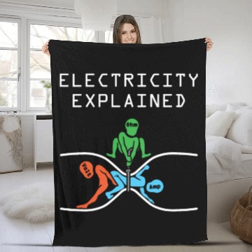 Discover Electronic Physics Science Teacher Proton Neutron Fleece Blankets