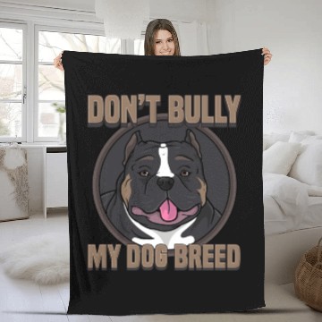 Discover Pride Pitbull Bulldog Lover Pit Bull Awareness Dog Fleece Blankets