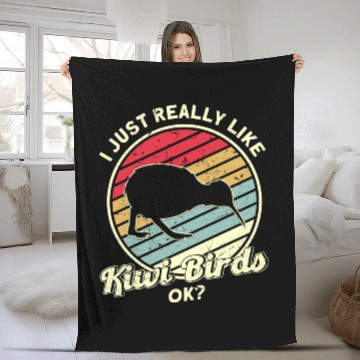 Discover Bird Lover Endangered Species Kiwi Bird Fleece Blankets