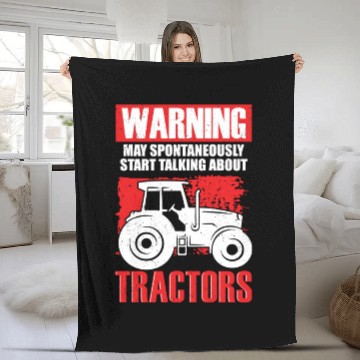 Discover Funny Farming Tractor Farm Owner Farmer Fleece Blankets