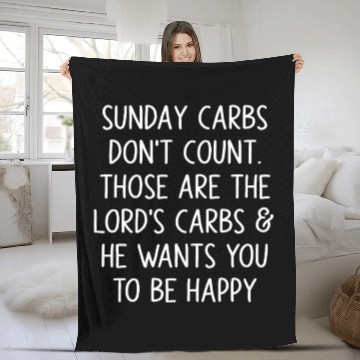 Discover Sunday Carbs Don't Count Fleece Blankets
