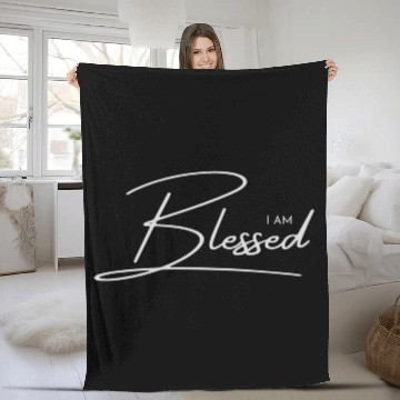 Discover I am blessed Fleece Blankets