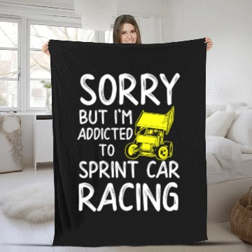 Discover Sprint Car Racing, sprint car, dirt track racers Fleece Blankets