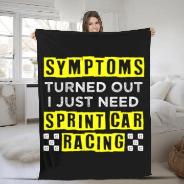 Discover Sprint Car Racing, sprint car, dirt track racers Fleece Blankets