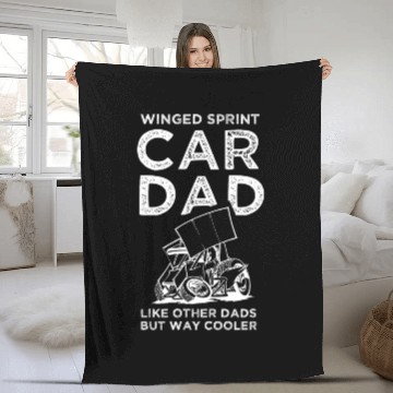 Discover Sprint Car Racing, sprint car, dirt track racers Fleece Blankets