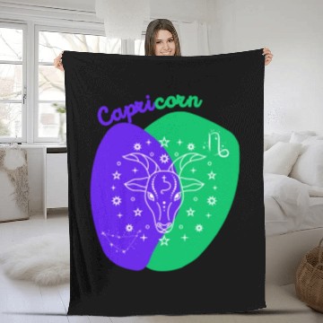 Discover Cosmic Climb A Minimalist Capricorn Design Fleece Blankets