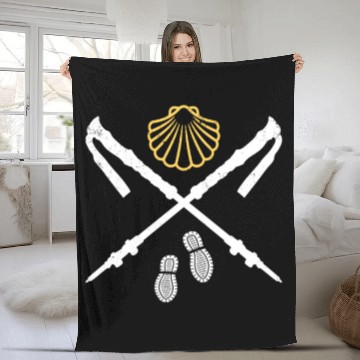 Discover Camino De Santiago Way Of St. James Pilgrims Fleece Blankets