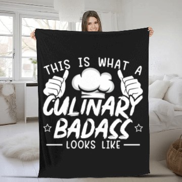 Discover Culinary Gangster Pastry Chef Cooking Culinary Fleece Blankets