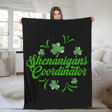 Discover Shenanigans Coordinator Saint Irish St.Patrick's Fleece Blankets