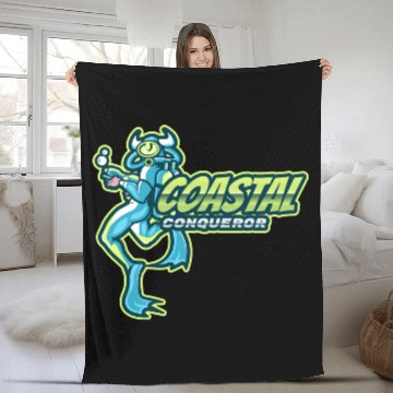 Discover Coastal Conqueror | Swimming Character Fleece Blankets