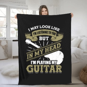 Discover Funny Guitar Player Guitarist Gift Fleece Blankets