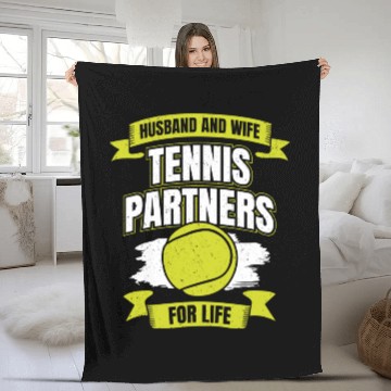 Discover Husband And Wife Tennis Partners For Life Fleece Blankets
