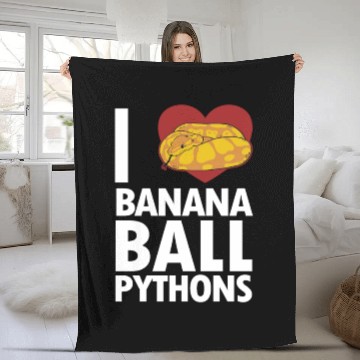 Discover I love Banana Ball Pythons Pythonidae Banana Ball Fleece Blankets