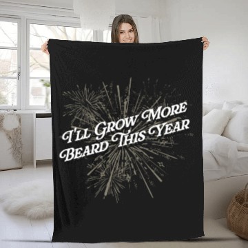 Discover Ill Grow More Beard Funny Dad Humor Daddy Happy Ne Fleece Blankets