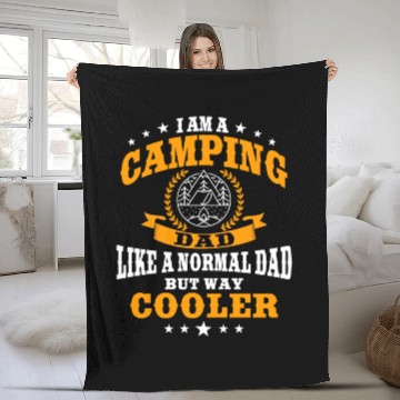 Discover Funny Camping Dad Saying Summer Camp For Men Fleece Blankets