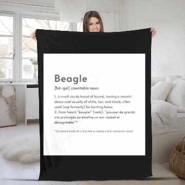 Discover Beagle Definition PTBB Poster Fleece Blankets
