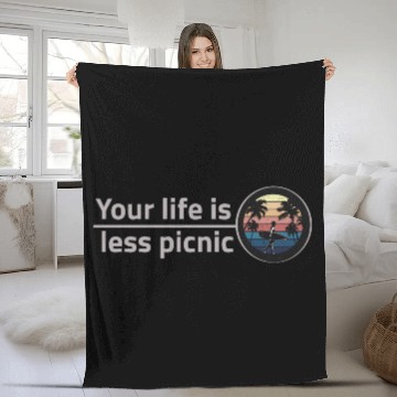 Discover Sunset Surfing and holidays Fleece Blankets