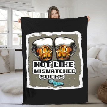 Discover Not Like Mismatched Socks - Beer Lovers Fleece Blankets