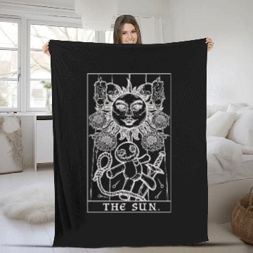 Discover The Sun Terror Tarot Shadow Edition Fleece Blankets