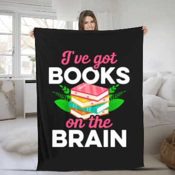 Discover Librarian Bookworm Book Nerd Reading Library Fleece Blankets