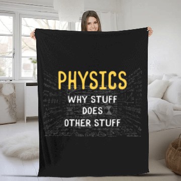 Discover Funny Physics Science Jokes Physicist Science Fleece Blankets